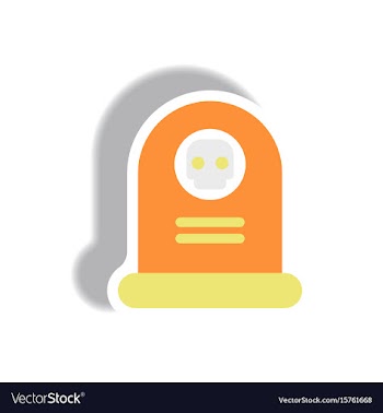 Paper sticker halloween icon vector image