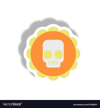 Paper sticker halloween icon vector image