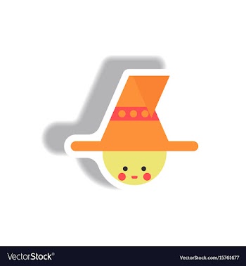 Paper sticker halloween icon vector image