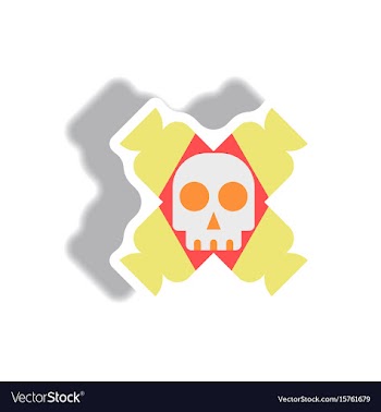 Paper sticker halloween icon vector image
