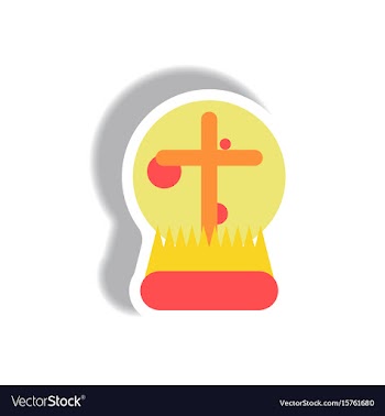 Paper sticker halloween icon vector image