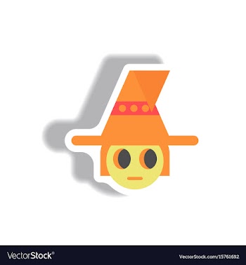 Paper sticker halloween icon vector image