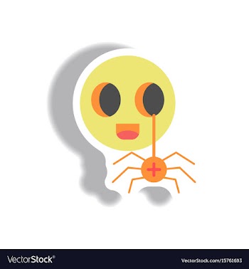Paper sticker halloween icon vector image