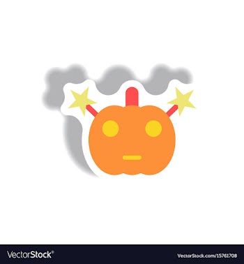 Paper sticker halloween icon vector image