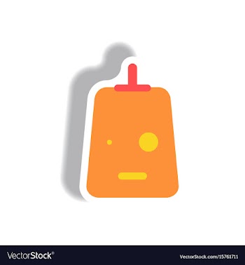 Paper sticker halloween icon vector image