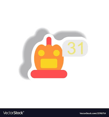 Paper sticker halloween icon vector image