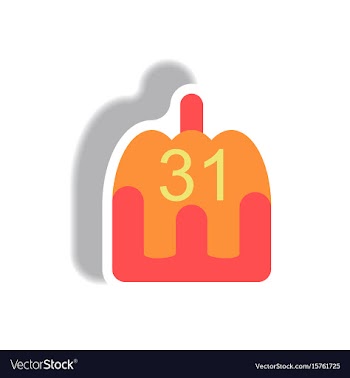 Paper sticker halloween icon vector image