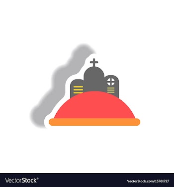 Paper sticker halloween icon vector image