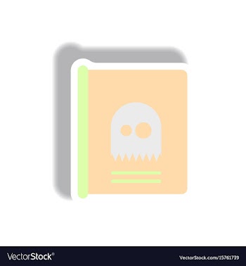 Paper sticker halloween icon vector image