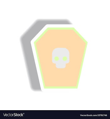 Paper sticker halloween icon vector image