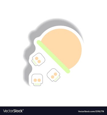 Paper sticker halloween icon vector image