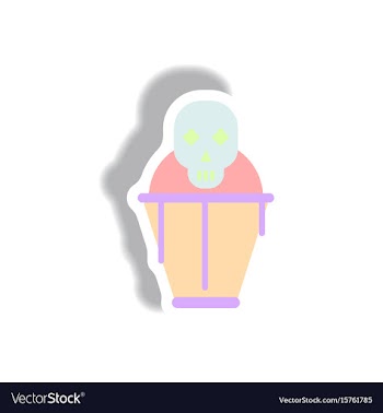 Paper sticker halloween icon vector image