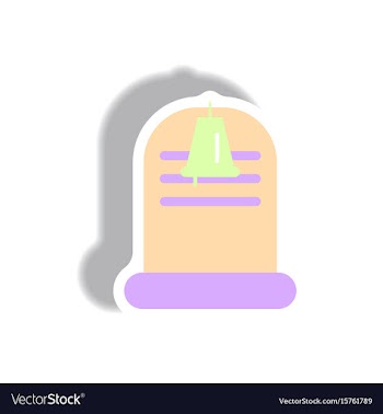 Paper sticker halloween icon vector image