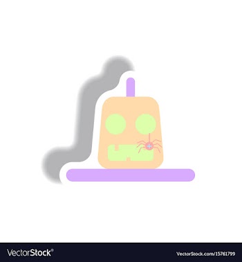 Paper sticker halloween icon vector image