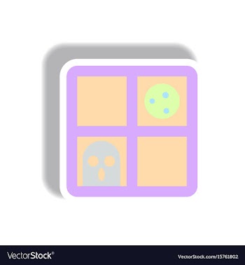 Paper sticker halloween icon vector image