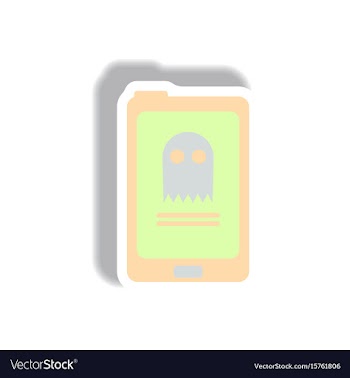 Paper sticker halloween icon vector image