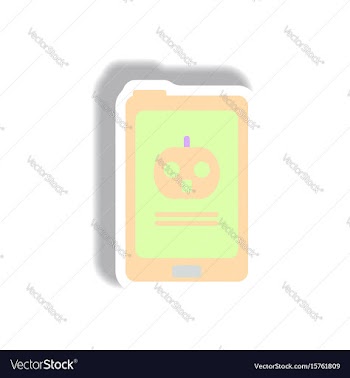 Paper sticker halloween icon vector image