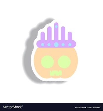 Paper sticker halloween icon vector image