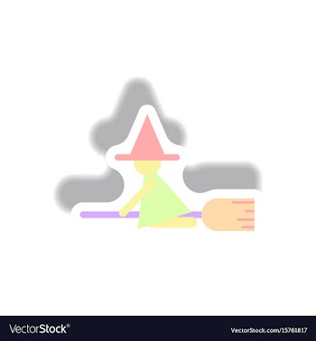 Paper sticker halloween icon vector image