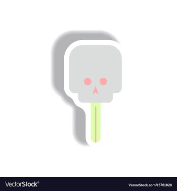 Paper sticker halloween icon vector image