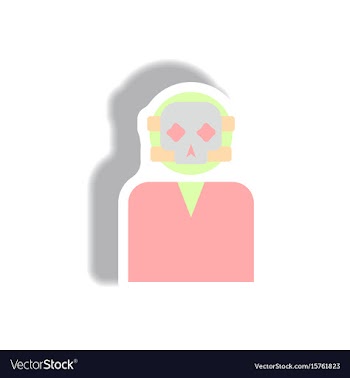 Paper sticker halloween icon vector image
