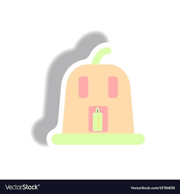Paper sticker halloween icon vector image