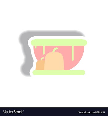 Paper sticker halloween icon vector image