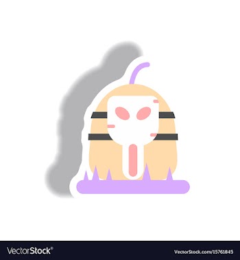 Paper sticker halloween icon vector image
