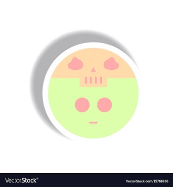 Paper sticker halloween icon vector image