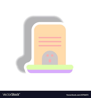 Paper sticker halloween icon vector image