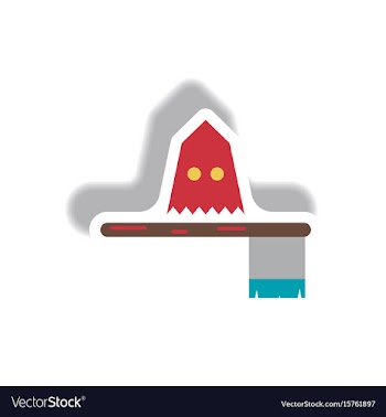 Paper sticker halloween icon vector image