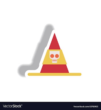 Paper sticker halloween icon vector image