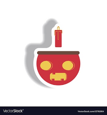 Paper sticker halloween icon vector image