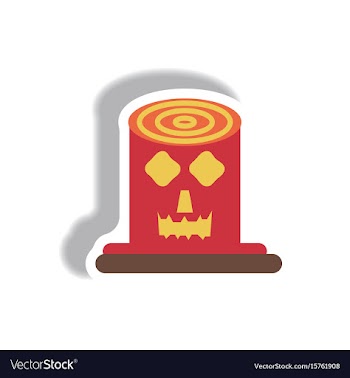 Paper sticker halloween icon vector image