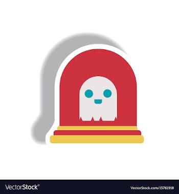 Paper sticker halloween icon vector image