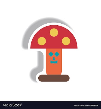 Paper sticker halloween icon vector image