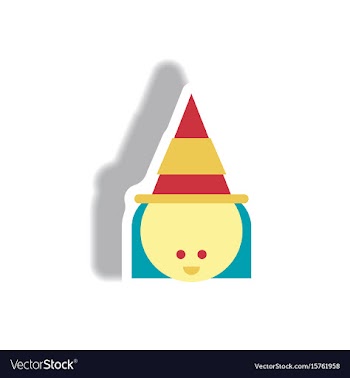 Paper sticker halloween icon vector image