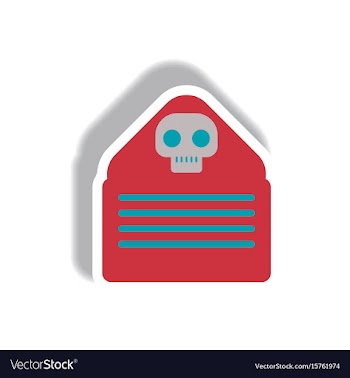 Paper sticker halloween icon vector image