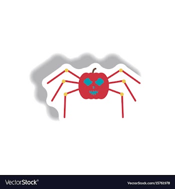 Paper sticker halloween icon vector image