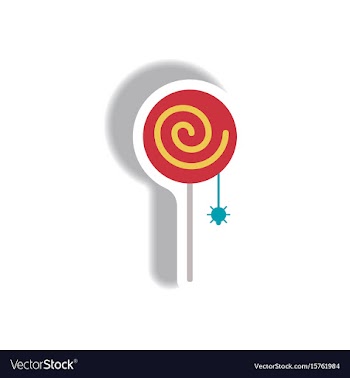Paper sticker halloween icon vector image