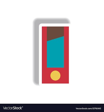 Paper sticker halloween icon vector image