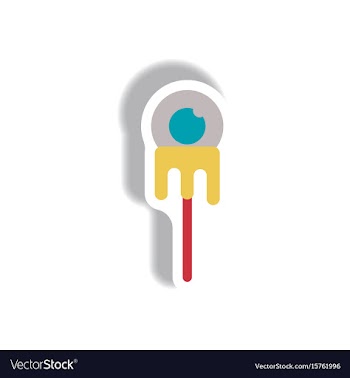 Paper sticker halloween icon vector image
