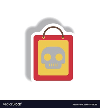 Paper sticker halloween icon vector image