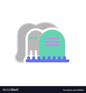 Paper sticker halloween icon vector image