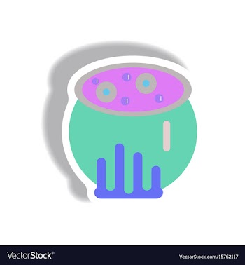 Paper sticker halloween icon vector image