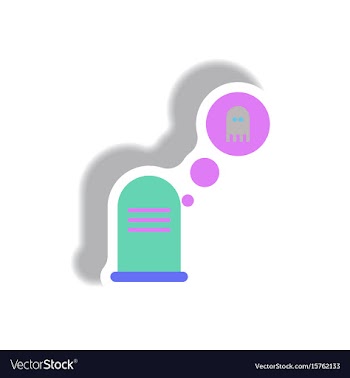 Paper sticker halloween icon vector image