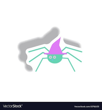 Paper sticker halloween icon vector image