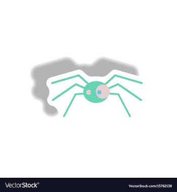 Paper sticker halloween icon vector image