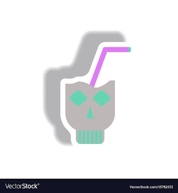 Paper sticker halloween icon vector image