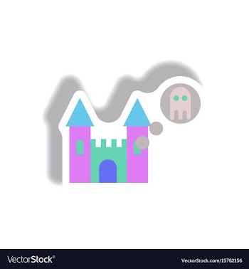 Paper sticker halloween icon vector image